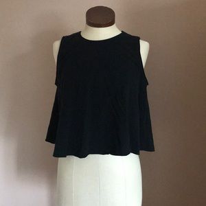 Silence + Noise size M black flowy crop